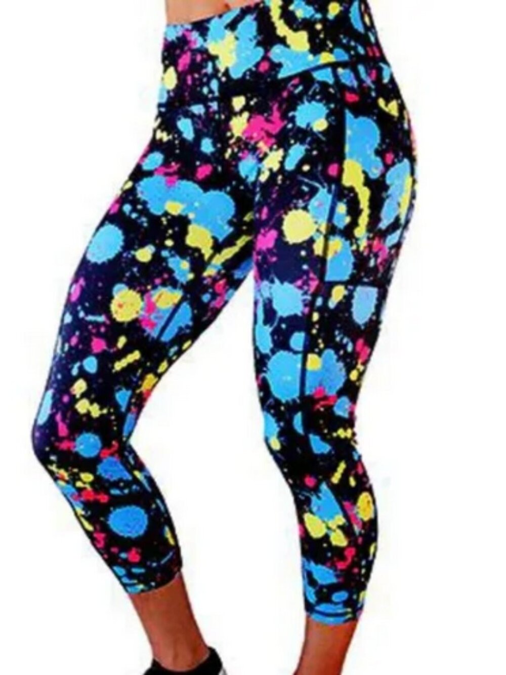 CVG Constantly Varied Gear Paint Splatter Leggings Capri Size Large